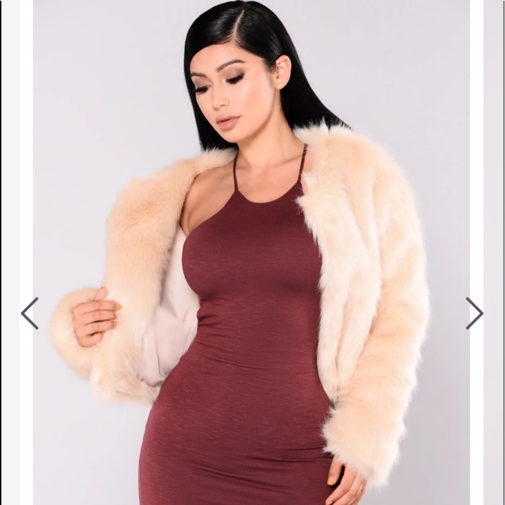 Fur Jacket - Natural/Tan - Picture 2 of 10